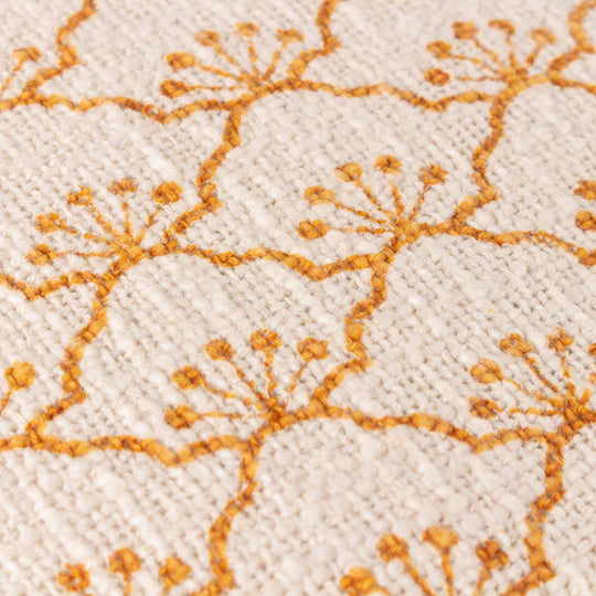 Saku Throw, Floral, Yellow, Honey