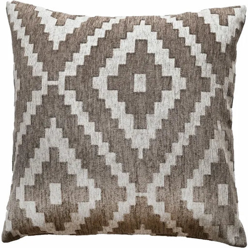 Malini Aztec Taupe Jacquard Cushion – 45x45cm