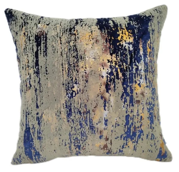 Malini Torcello Navy Velvet Cushion - 43x43cm