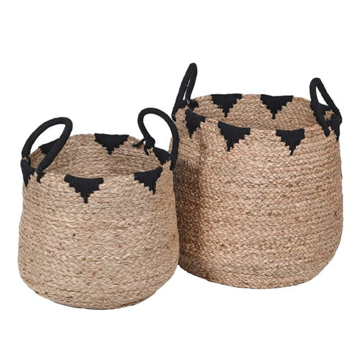 Set of 2 Seagrass Storage Baskets with Cotton Rope