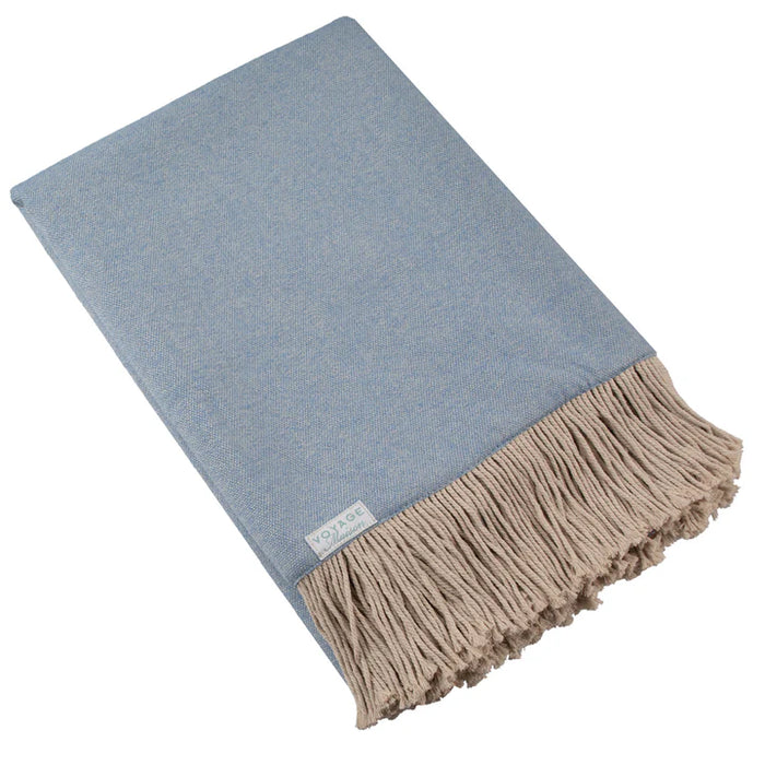 Selkirk Woven Throw, Plain, Blue, Cornflower