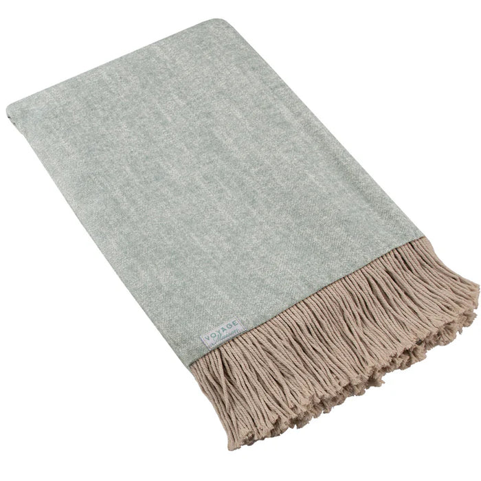 Selkirk Woven Throw, Plain, Grey, Ice