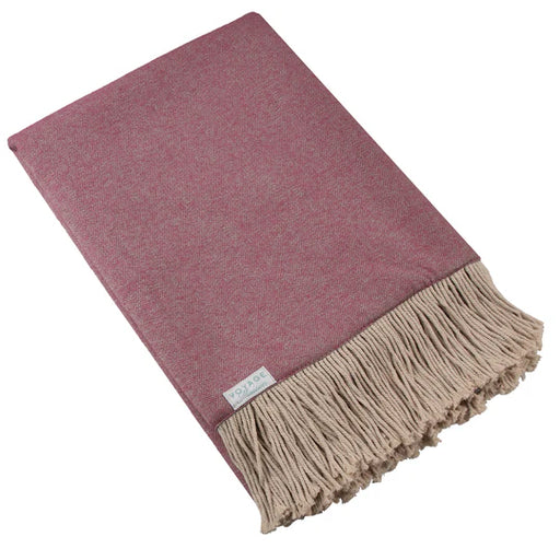 Selkirk Woven Throw, Plain, Pink, Rosehip