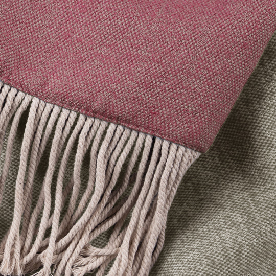 Selkirk Woven Throw, Plain, Pink, Rosehip