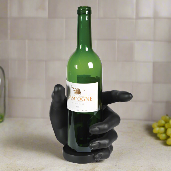Wine Bottle Holder, Black Hand ( Due Back In 12/07/24 )