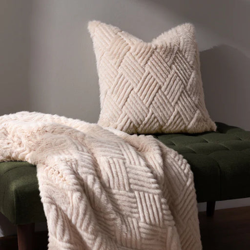 Sonnet Throw, Textured, Beige, Brulee