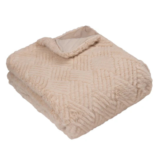 Sonnet Throw, Textured, Beige, Brulee