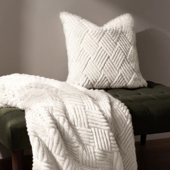 Sonnet Throw, Textured, Cream, Ecru