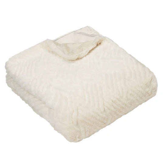 Sonnet Throw, Textured, Cream, Ecru