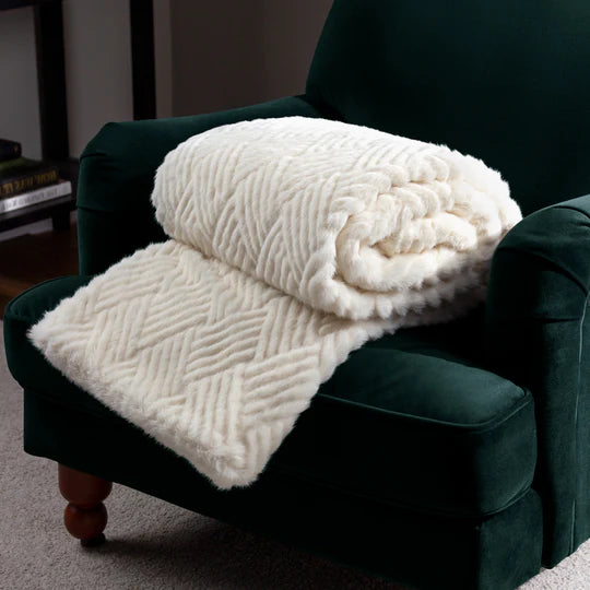 Sonnet Throw, Textured, Cream, Ecru