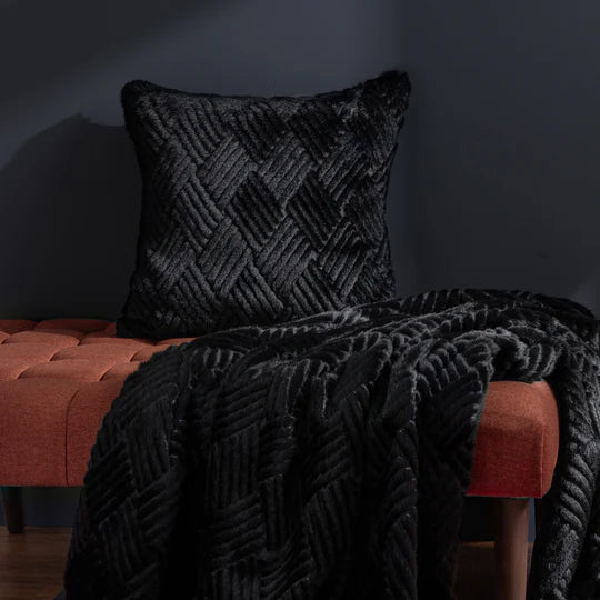 Sonnet Throw, Textured, Black, Jet