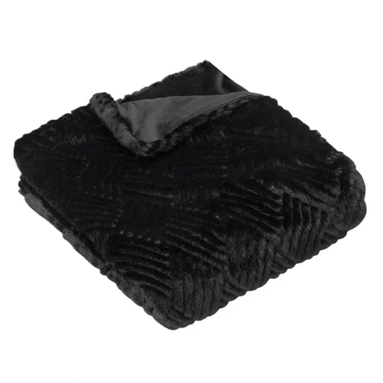 Sonnet Throw, Textured, Black, Jet