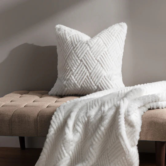 Sonnet Throw, Textured, White