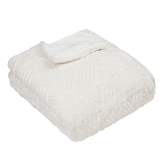 Sonnet Throw, Textured, White