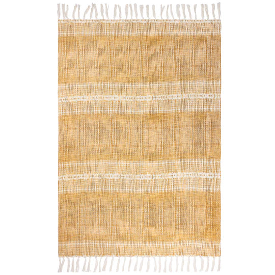 Sono Ink Throw, Stripe, Yellow, Cumin