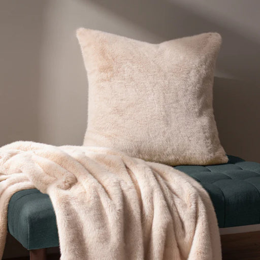 Stanza Throw, Plain, Beige, Brulee