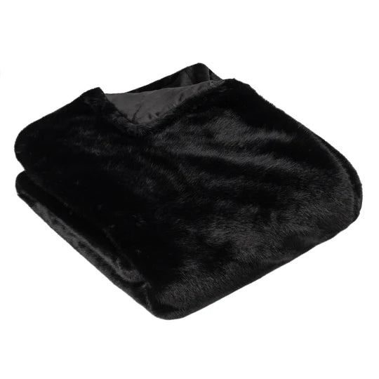 Stanza Throw, Plain, Black, Jet