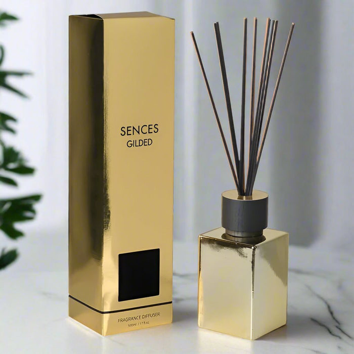 Sences Gilded Reed Diffuser - 500ml - Cashmere & Vanilla Fragrance