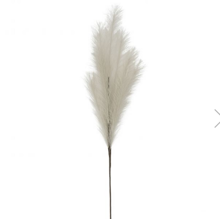 Artificial Feathered Spray Stem - Grey