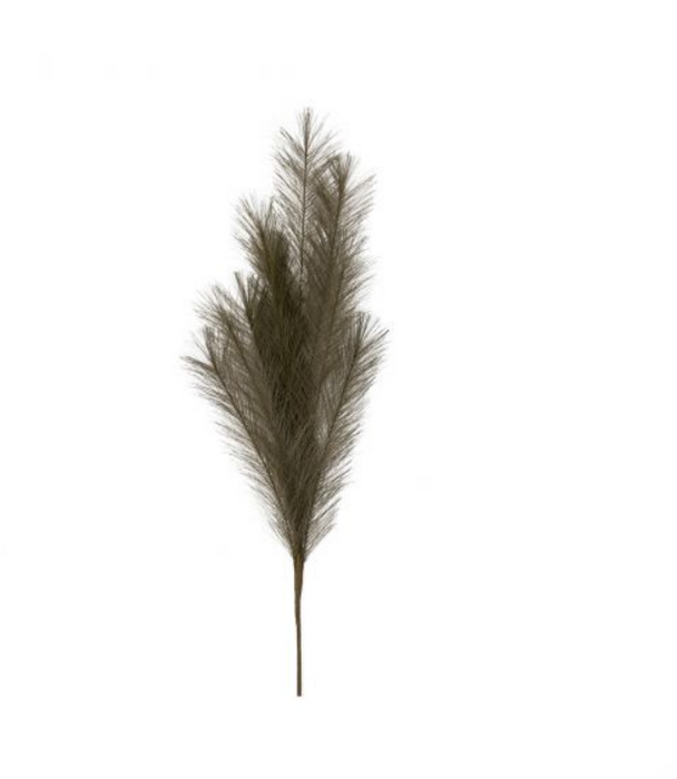 Artificial Feathered Spray Stem - Khaki