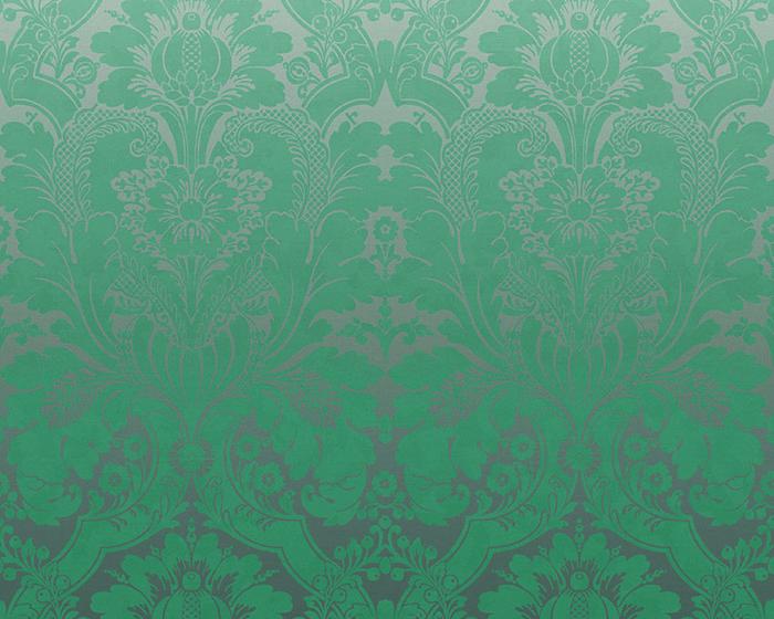 Little Greene Wallpaper - St James's Park Teal Fade