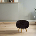 Black Fur Effect Cabaret Stool