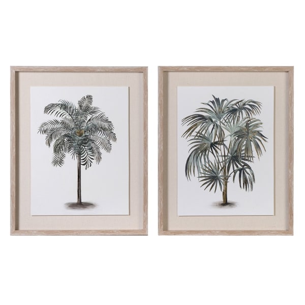 Set of 2 Natural Palm Prints - 52cm