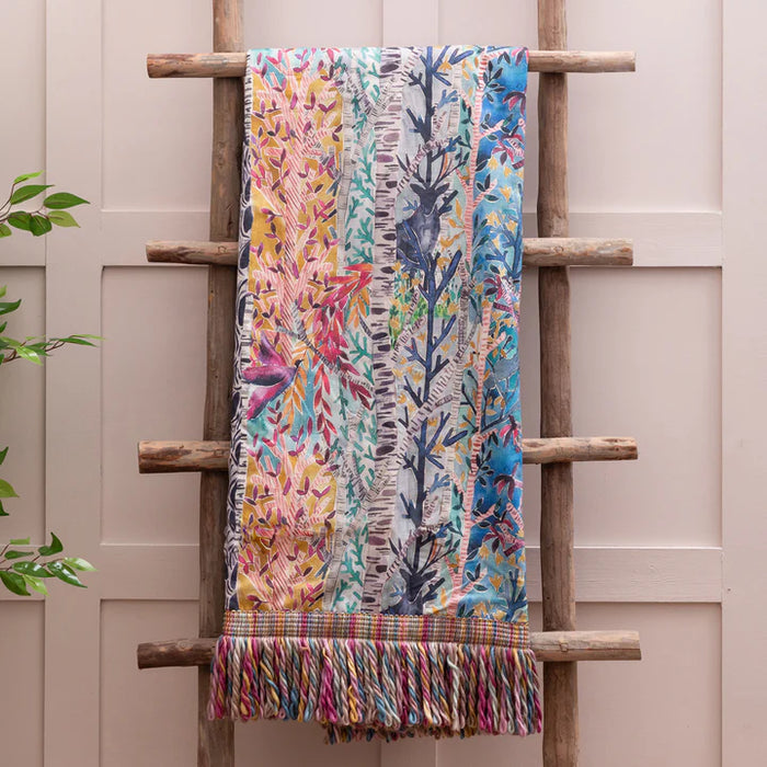 Whimsical Tale Printed Throw, Botanical, Multicoloured, Dawn