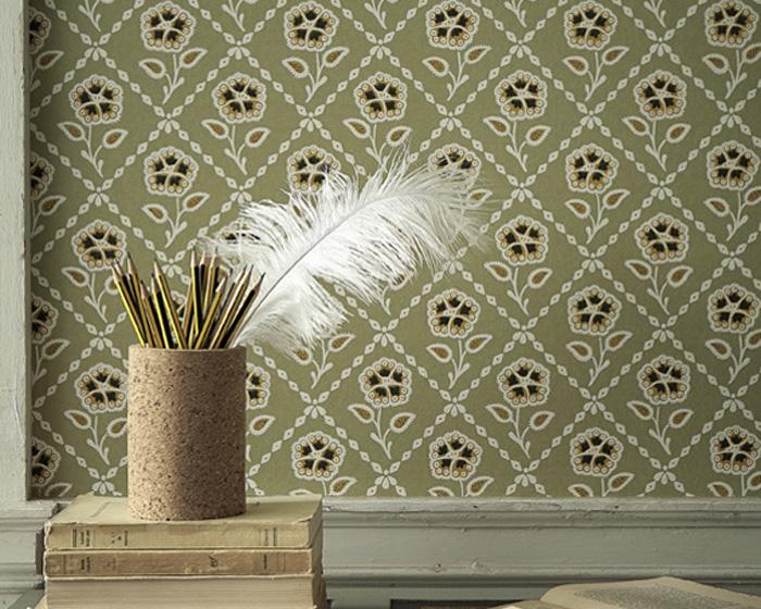 Little Greene Wallpaper - Whitehall Moutarde