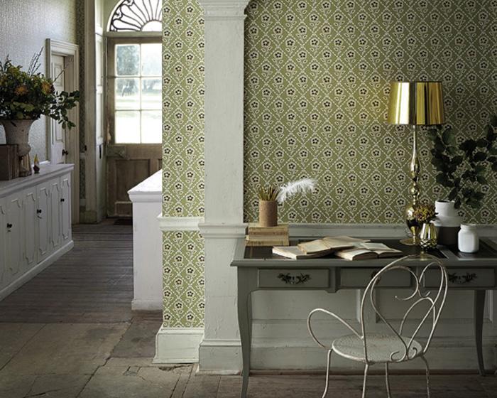 Little Greene Wallpaper - Whitehall Prussian