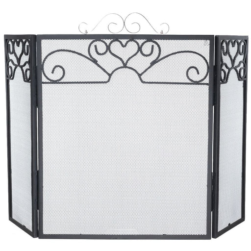 3-Fold Firescreen with Nickel Handle (52x23x65 cm)