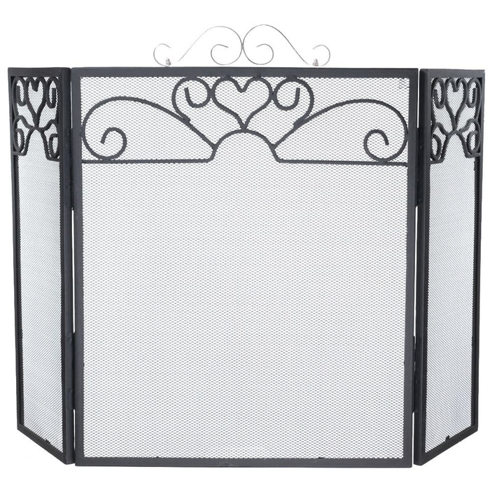 3-Fold Firescreen with Nickel Handle (52x23x65 cm)