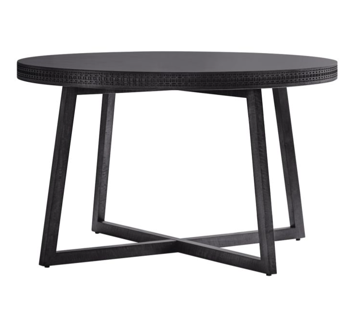 Marrakesh Dining Table, Black Mango Wood, Round