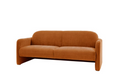 Brooklyn Modern 3 Seater Sofa in Amber Orange Fabric