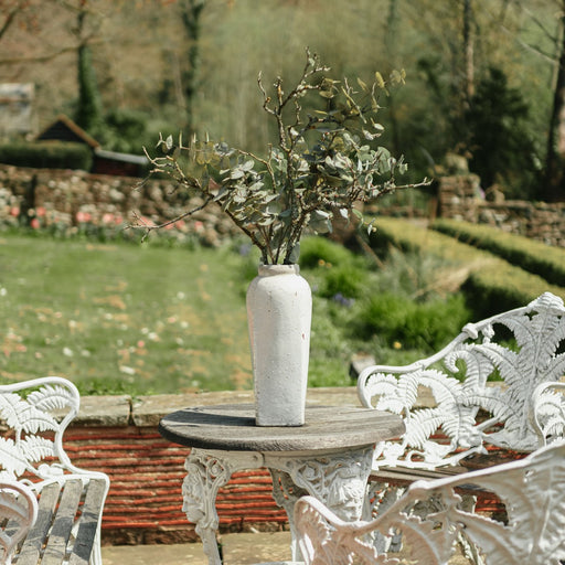 Dallas Column Vase, White Stoneware