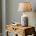 Dallas Table Lamps with White Stone Base and Gravel Shade