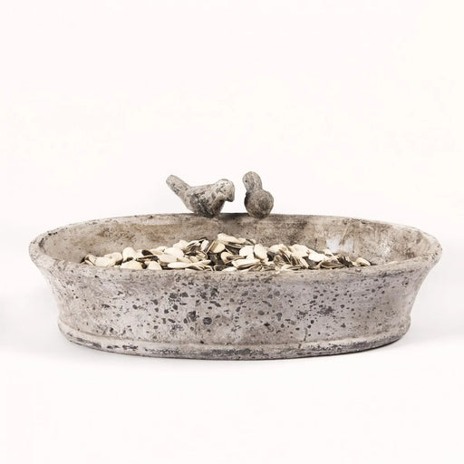 Dallas Bowl, Grey Stone, Oval, Birds