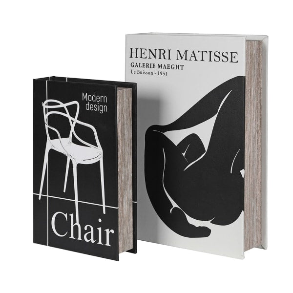 Modern Design Henri Matisse & Chair Book Storage Boxes  - Set of 2