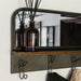 Albion Hooks Shelf, Copper Iron, Mirror, Wooden Shelf 