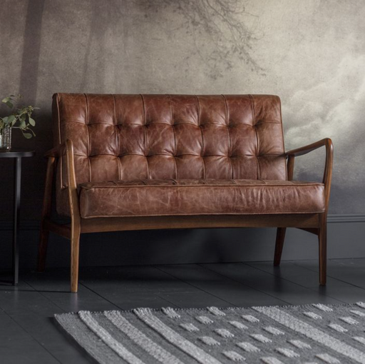 Humber 2-Seater Sofa in Vintage Brown Leather