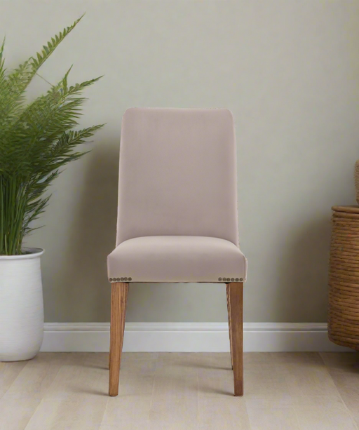 Belgrave Dining Chair in Taupe Velvet