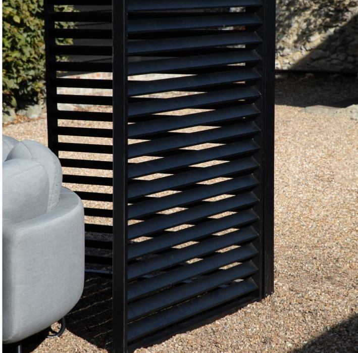 Messina Pergola Louvre Screen Small Black