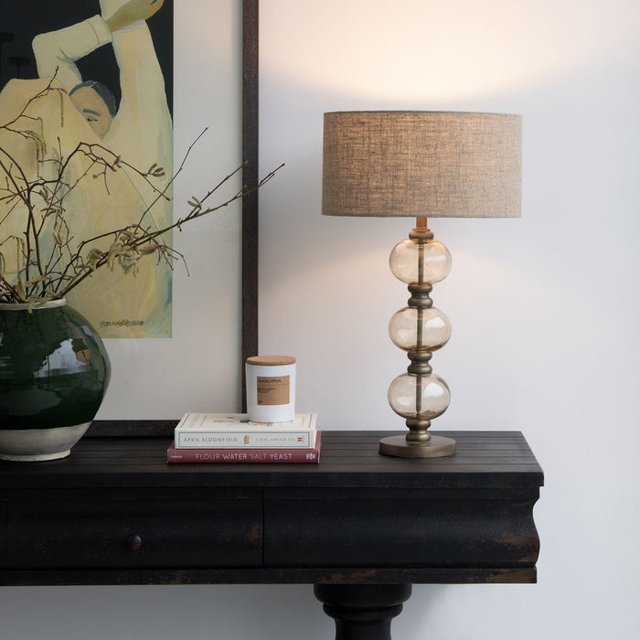 Harvard Bobble Table Lamps in Antique Gold