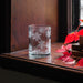 Harvard Candle Holders, Glass Etched, Snowflake Votive