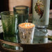 Harvard Candle, White Spotted, Glass 