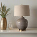 Derby Table Lamps with Chic Light Grey Glass Base