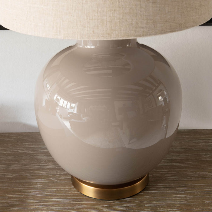 Derby Table Lamps with Chic Light Grey Glass Base