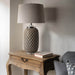 Derby Table Lamp - Cream and Grey Ceramic, Pineapple Base