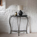 Riva Side Table, Grey Iron, Half-Moon 