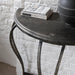 Riva Side Table, Grey Iron, Half-Moon 